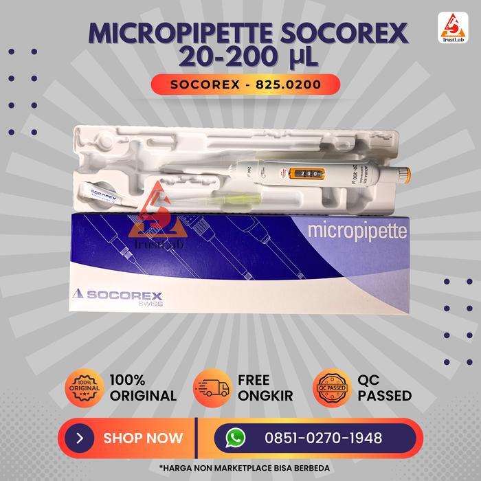 Micropipette 20-200ul Socorex | Mikropipet 20-200ul Socorex 825.0200