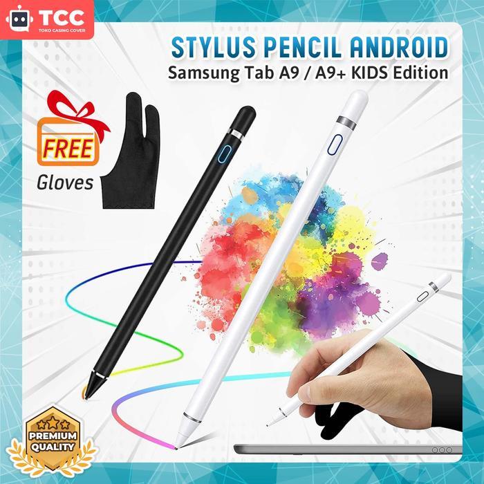 Aksesoris Pencil untuk Samsung Tab A9 A9+ Plus Kids Edition Stylus Pen Drawing - Putih