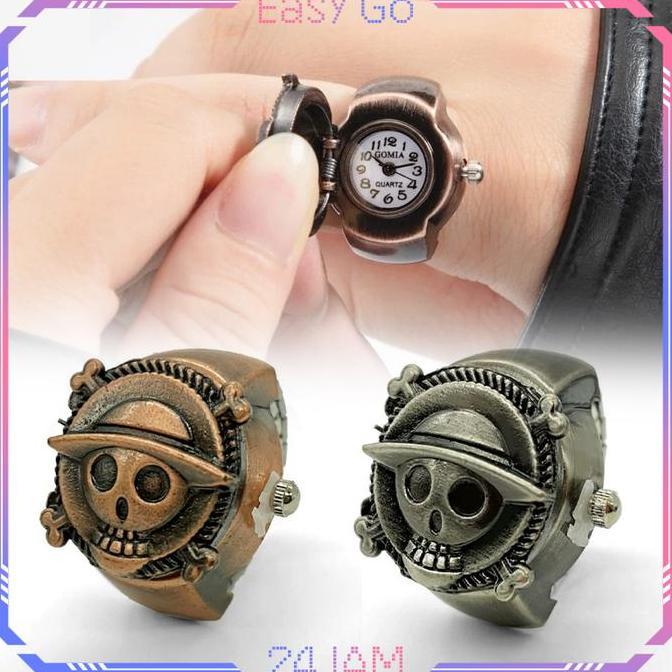 SAMBINAKA Cincin Jam Tangan Jari Jari Jam Cincin Bentuk Tengkorak Jam Cicin Jam Bentuk Cincin Jam Ta