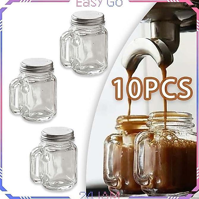 FARMUKE Isi 10pcs Cangkir Espresso Mini 40ml Espresso Shot Mini Mug Portable Espresso Jar Mini Mini 