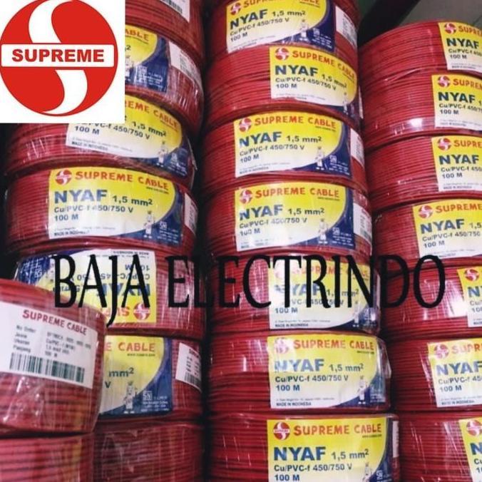Todoar - Kabel Listrik Supreme Serabut Nyaf 1,5Mm Roll 100M Nyaf 1.5Mm 1X1.5 Nyaf 1 X 1.5 Mm Supreme