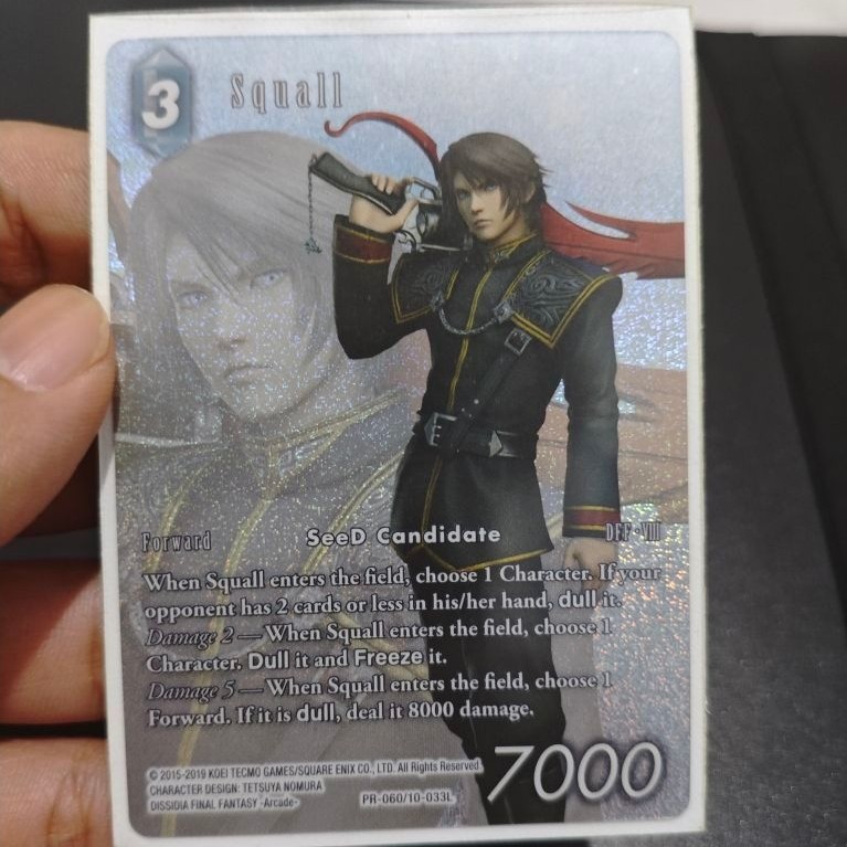 Kartu Final Fantasy Full Art Foil Squall Final Fantasy 8