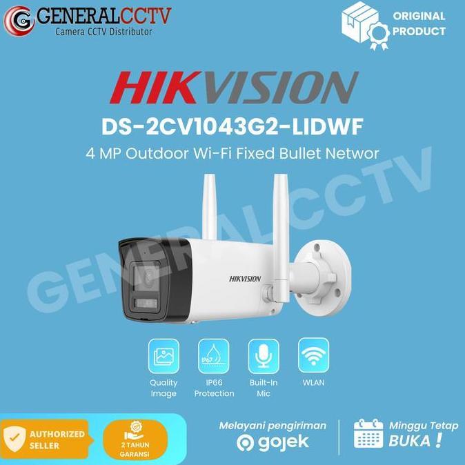 Olhar - Hikvision Ds-2Cv1043G2-Lidwf 4Mp Kamera Smart Wifi Bullet Camera Outdoor Cctv