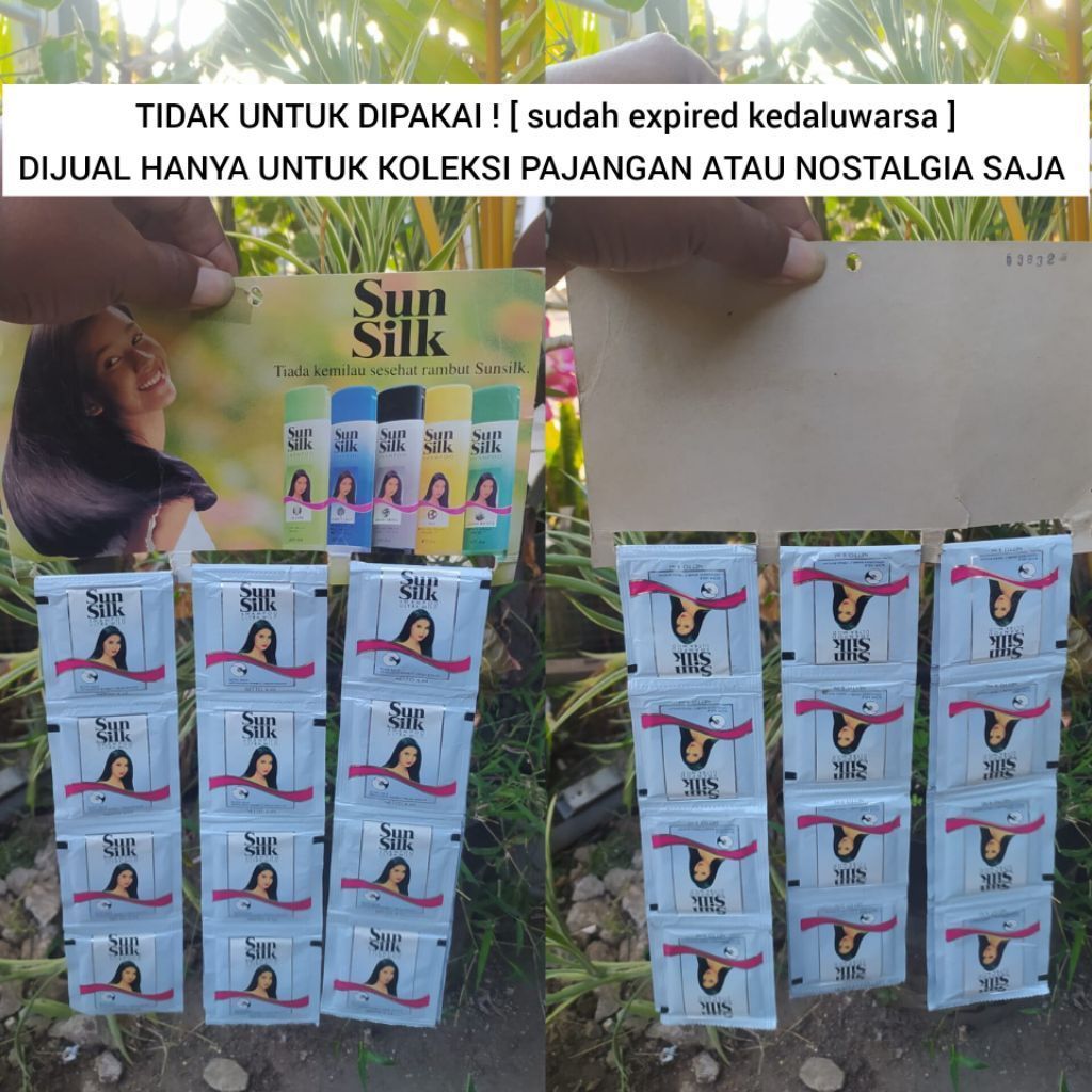 [ TIDAK UNTUK DIPAKAI ] KOLEKSI PRODUK JADUL SHAMPOO SUNSILK LAWAS TAHUN 1995an HANYA UNTUK PAJANGAN