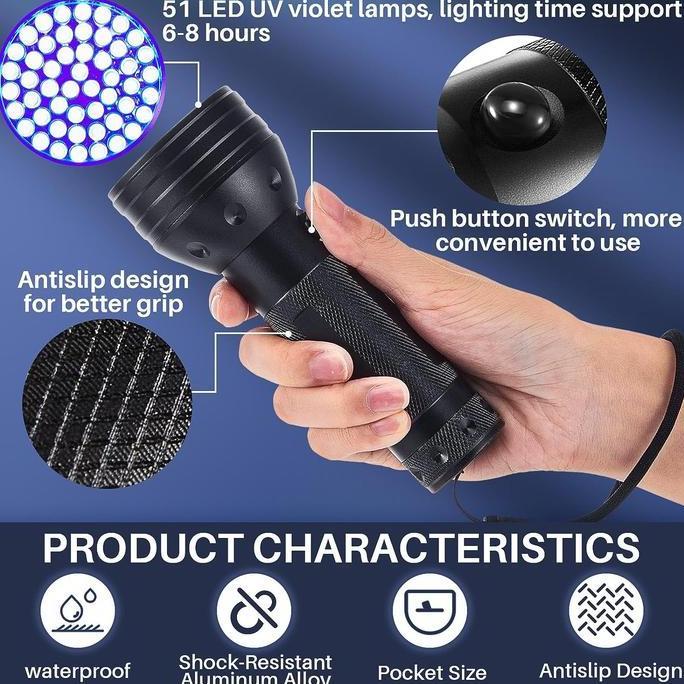 ] ITU senter mini led UV deteksi periksa hologram uang upal kotoran binatang senter saku pocket ultr