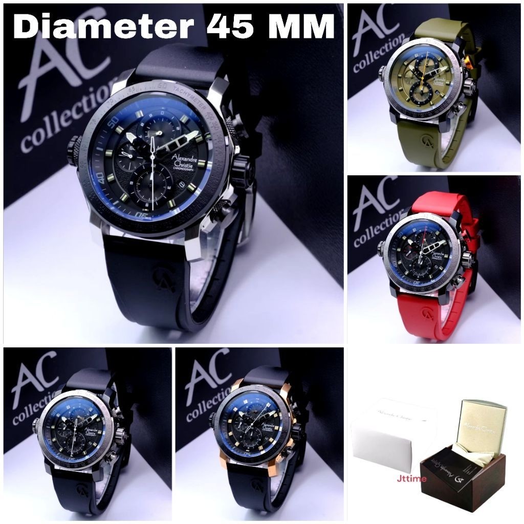 AC6565MC Jam Tangan Pria Alexandre Christie AC 6565 Original AC6565