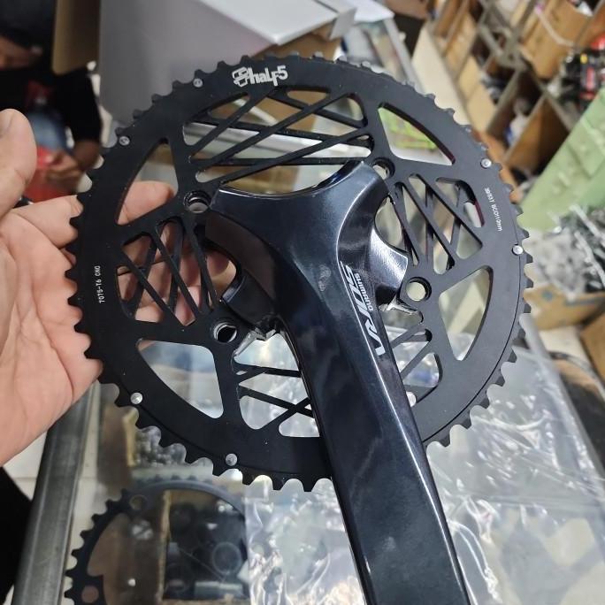 Chainring Gt Half5 Multi Speed 53T 39T Dan 56T 39T Baut 4 Bcd 110 Alloy 7075 Ringan Multispeed 53/39