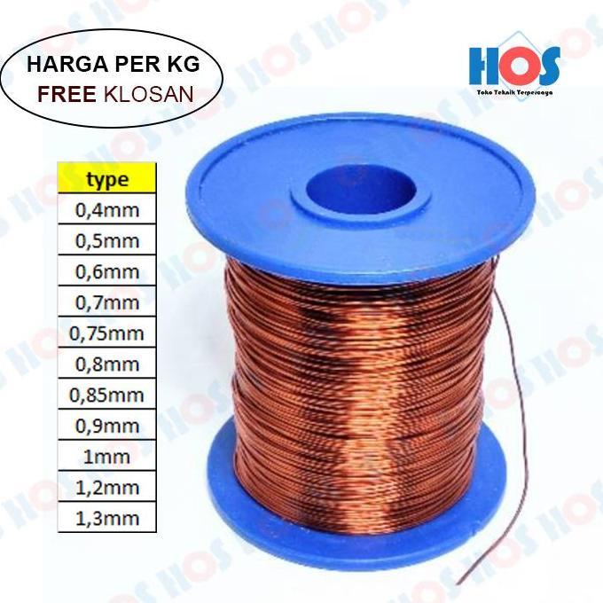 :0:0:0] kawat tembaga email 0,4 - 1,3 mm Enamel Wire Cooper Gulung KILOAN