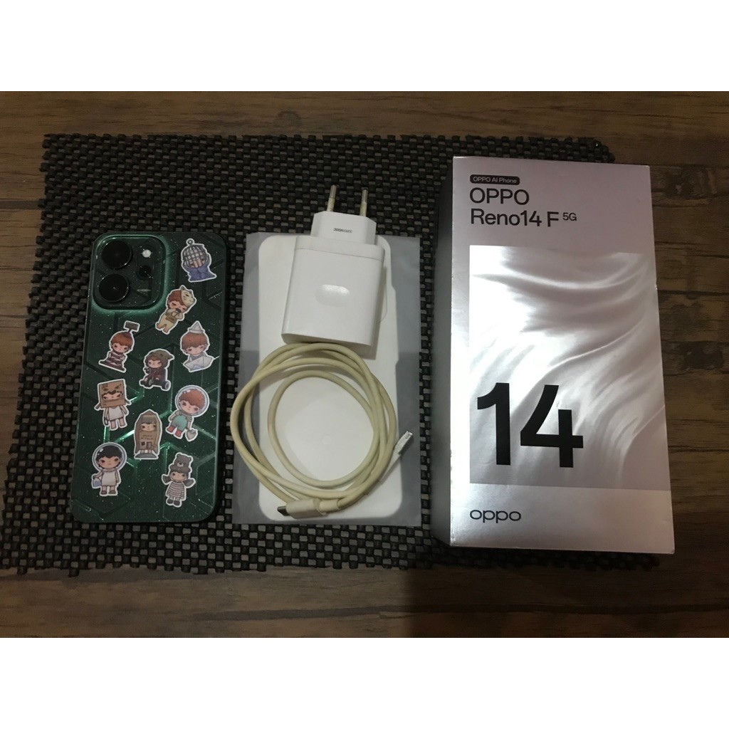 (BACA DESKRIPSI) Oppo Reno 14F 5g 8/256 Green SECOND FULLSET