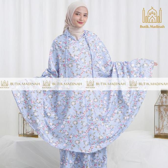 Litgo- Butik.Madinah Mukena Desa Rasya Traveling In 1 Katun Motif Cantik