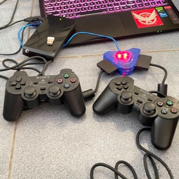 Gamepad PS Joystick Double Black USB Wired