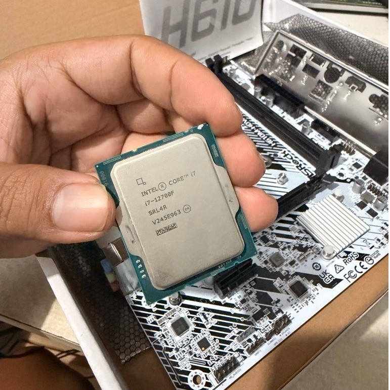Paket bundling mobo + processor i7 12700f gen 12 mobo Asrock H610M-HDV/M.2 Ddr5
