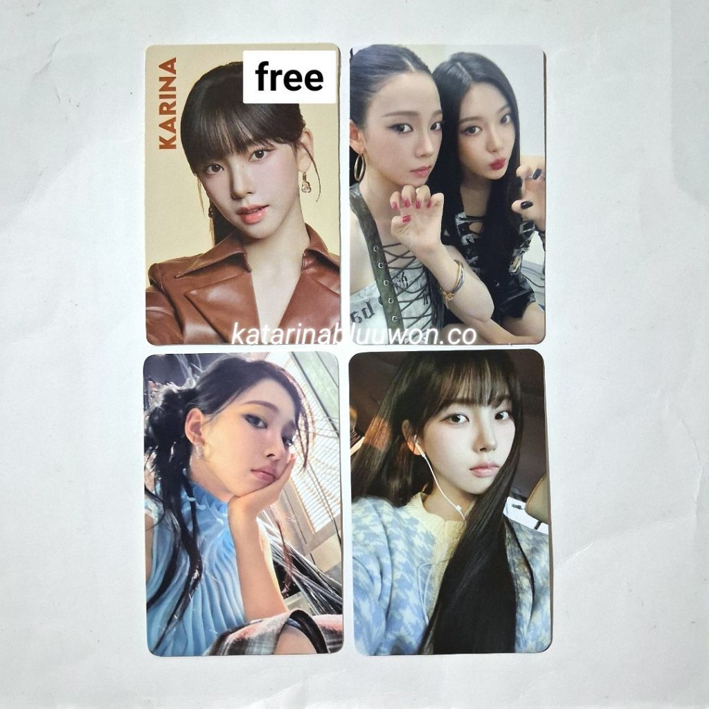[READY/FREE PC OFFICIAL] AESPA KARINA PHOTOCARD lemonade everline ld luckydraw MY first page fanmeet