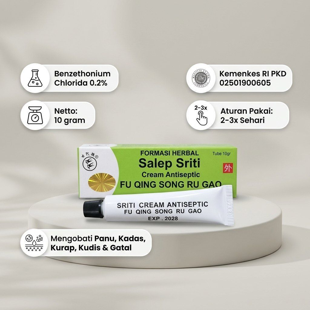 Salep Sriti Original Asli 100% BPOM - Cream Sriti Obat Gatal Kulit & Flek Hitam Wajah