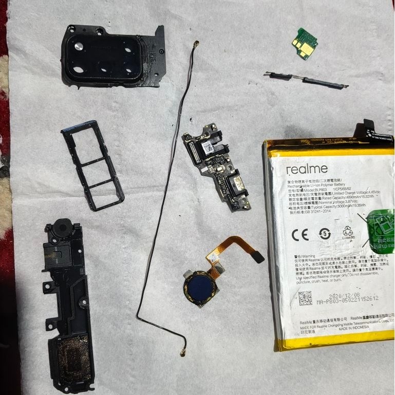 sparepart original realme c17 / board papan cas realme c17 buzer realme c17 penutup kamera realme c1