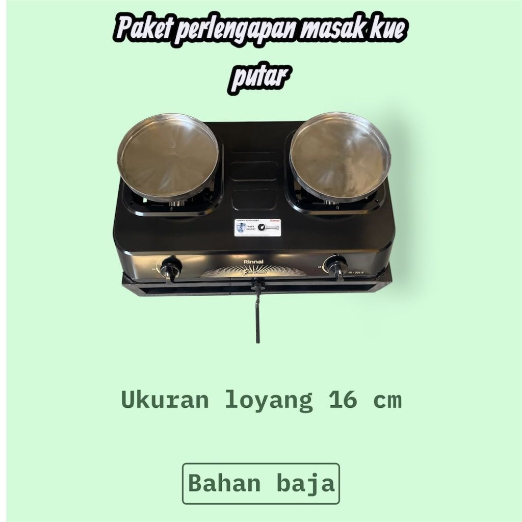 Kompor leker putar ukuran loyang 16 bahan baja