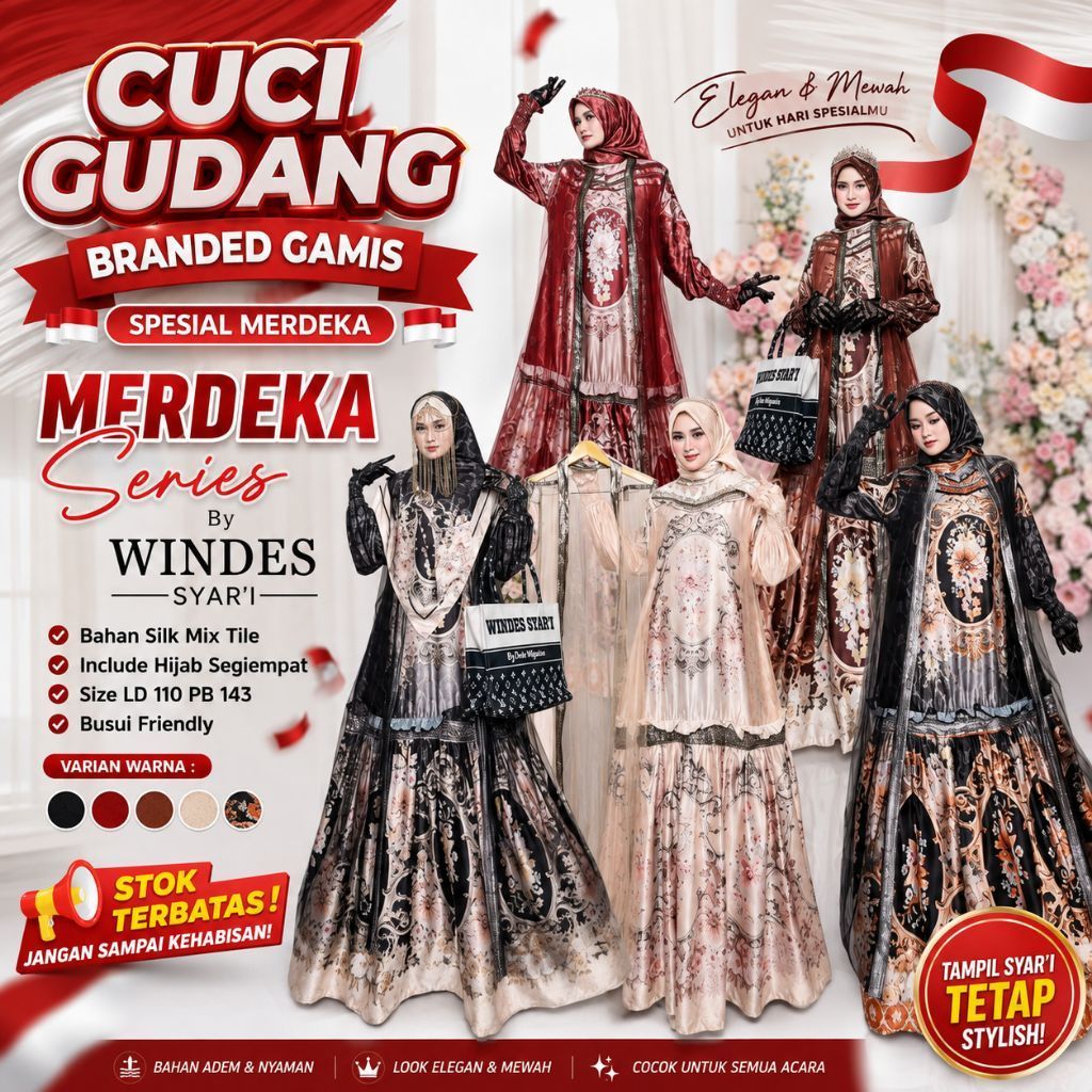 GAMIS MERDEKA SERIES BY WINDES (ready)