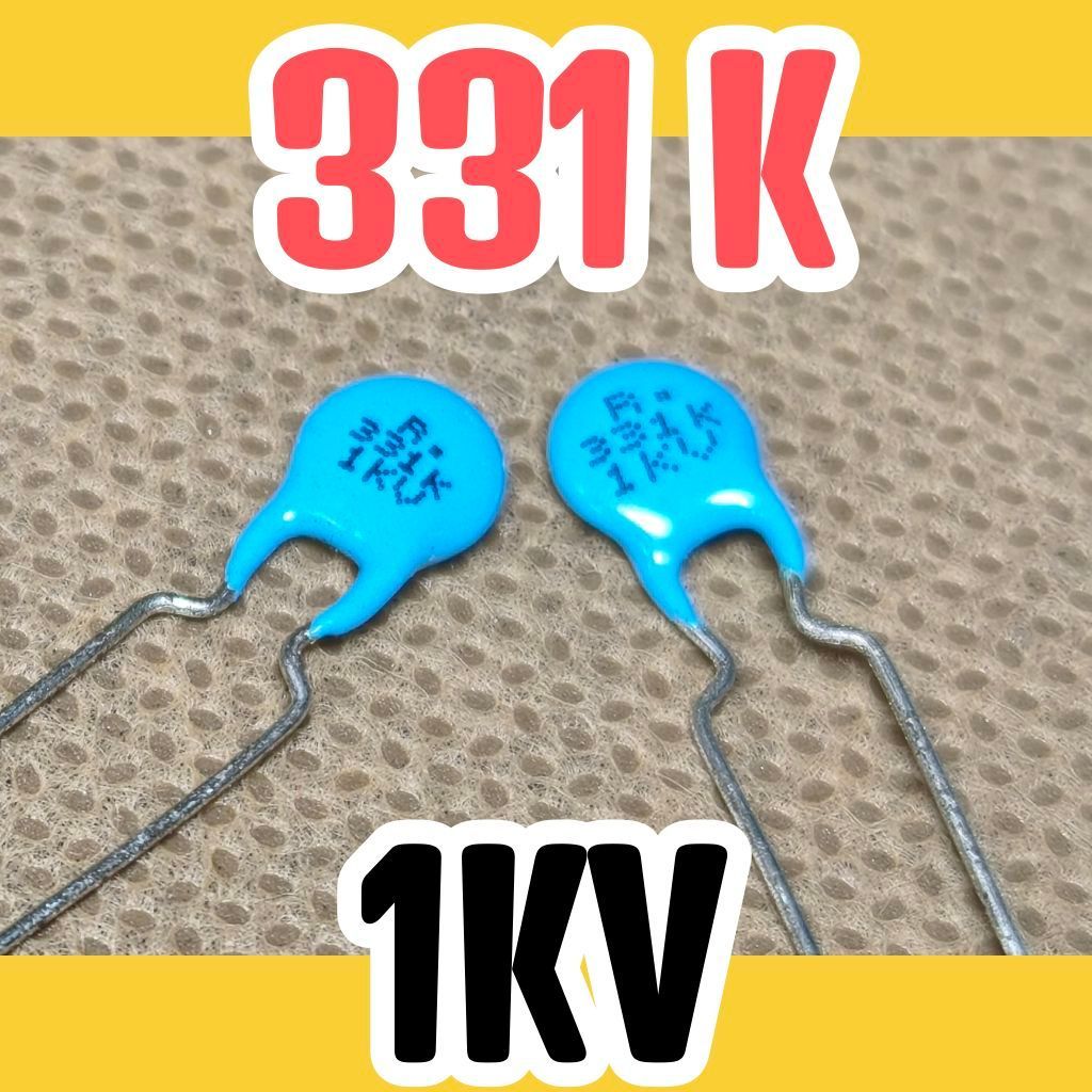 Kapasitor keramik ceramic capasitor milar mylar 331 K 1kv 0,33nf 0.33nF 330pF 1000v 10% 331K1KV