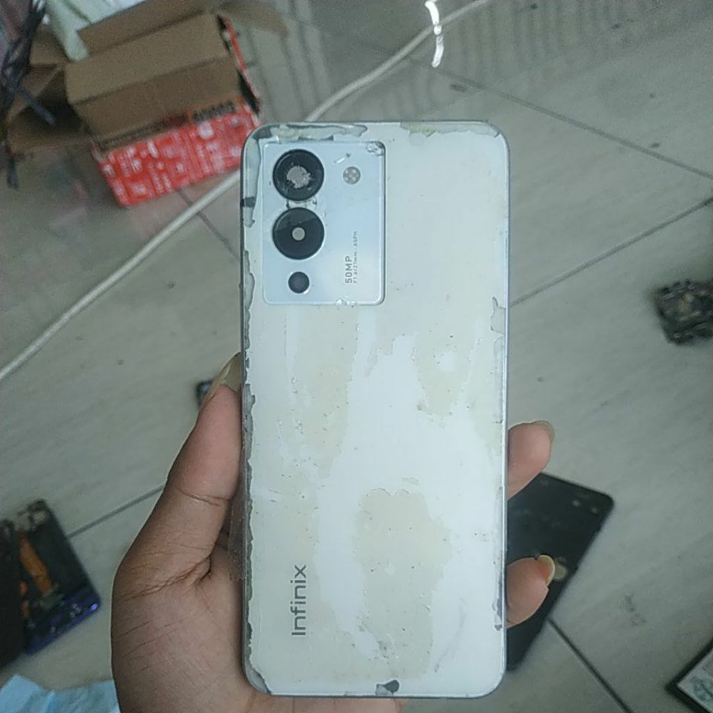 backdoor bekas infinix note 12 G96 kaca kamera pecah tombol lengkap