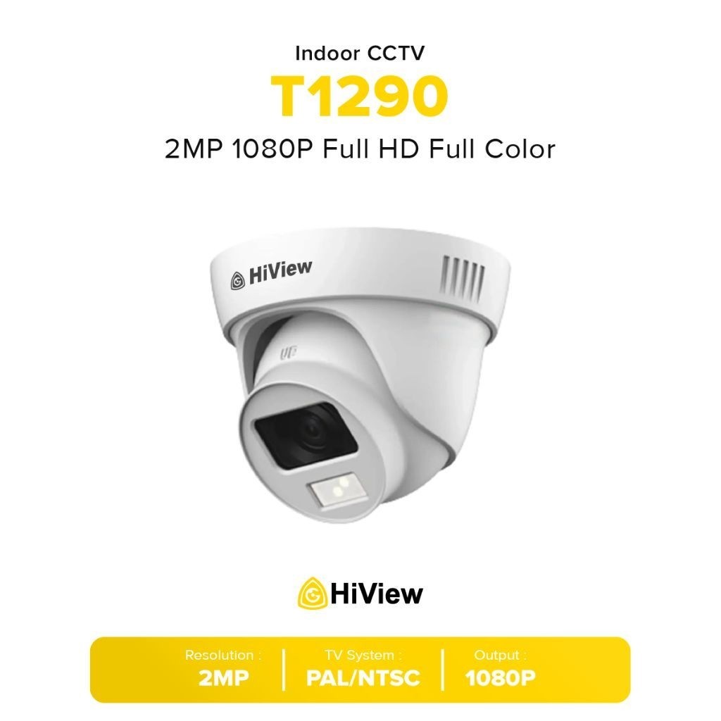 KAMERA CCTV HIVIEW INDOOR COLORVU 2MP T1290 GARANSI RESMI