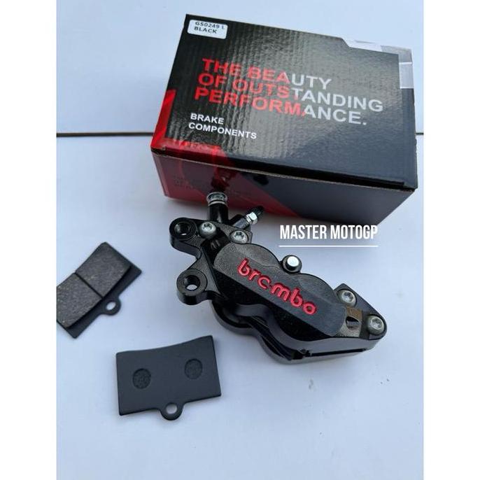 KALIPER BIG POT BRCMBO TITANIUM GREY 4 PISTON KANAN KEPALA BABI BIG POT 4 PISTON KALIPER REM DEPAN C