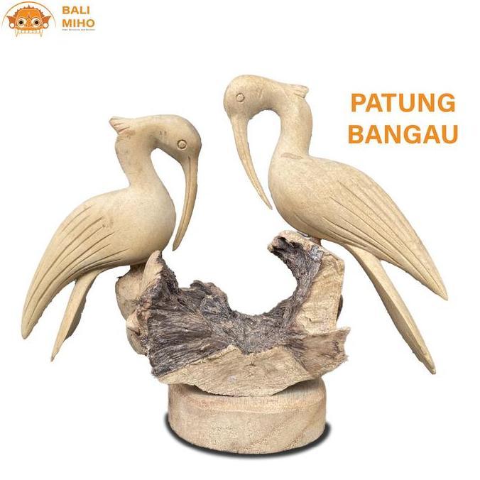 *#*#*#*#] Patung Burung Bangau Mini Betengger set - Patung Burung - Patung Kayu