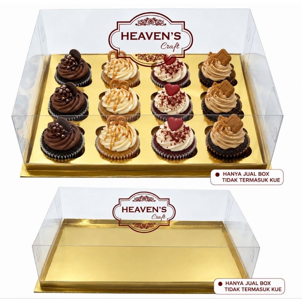Box cupcake isi 12