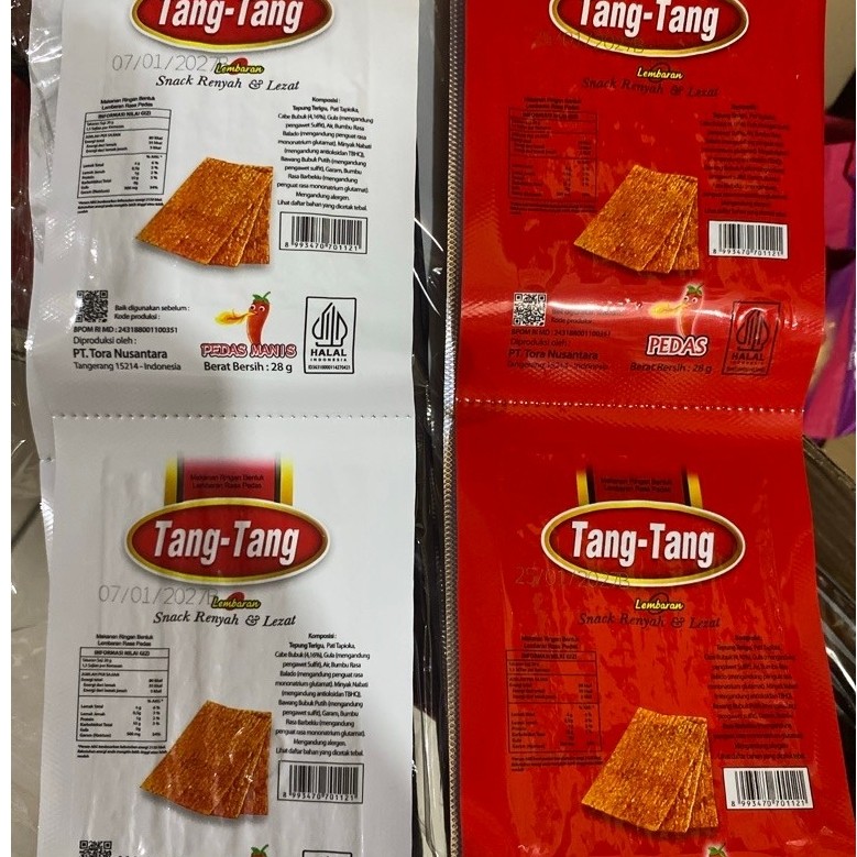 Tang Tang Snack latiao Pedas Renceng (isi 8) - Rasa Pedas Manis, Renyah, Halal