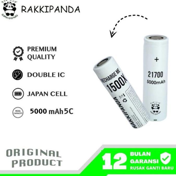 Power- Rakkipanda Baterai Cas 21700 Flat Top 5000Mah