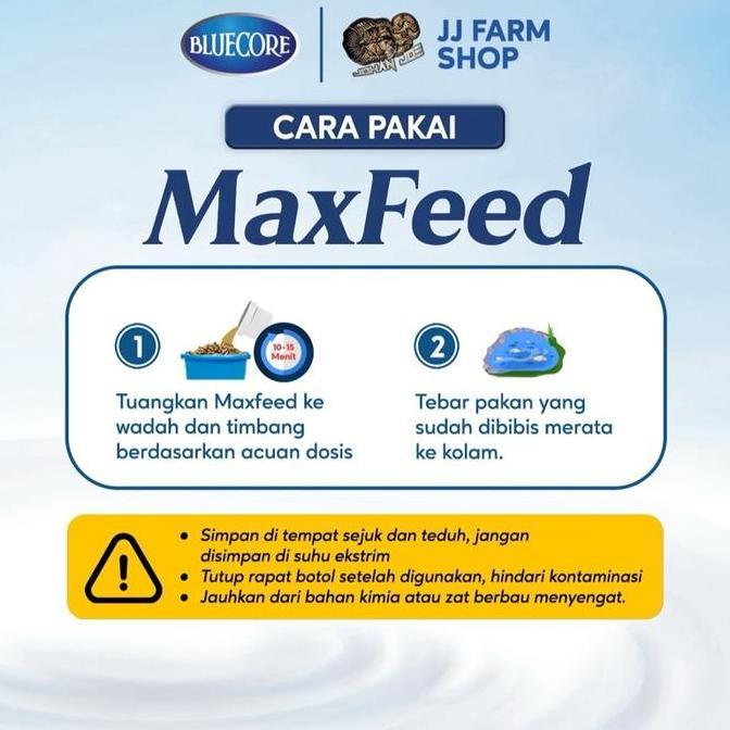 Bhsstore- Bluecore Maxfeed Maxfeed 30Gram 500Gram Pakan Makanan Burayak Ikan Kecil Penghemat Penggan