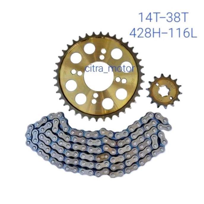 Okerace- Gear Set Gir Paket Satria Fu 150 New 38T Satria Fu 150 Facelift