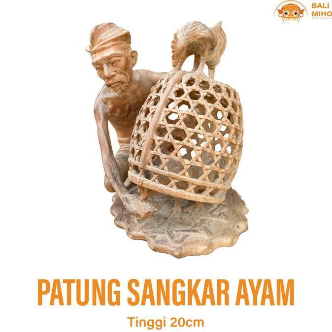 ~~~~~] Patung Kakek Sangkar Ayam 20 cm - Patung Kakek Sabung Ayam - Patung