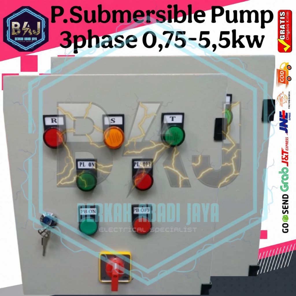 PANEL POMPA SUBMERSIBLE 3PHASE 0,75KW SAMPAI 5,5KW