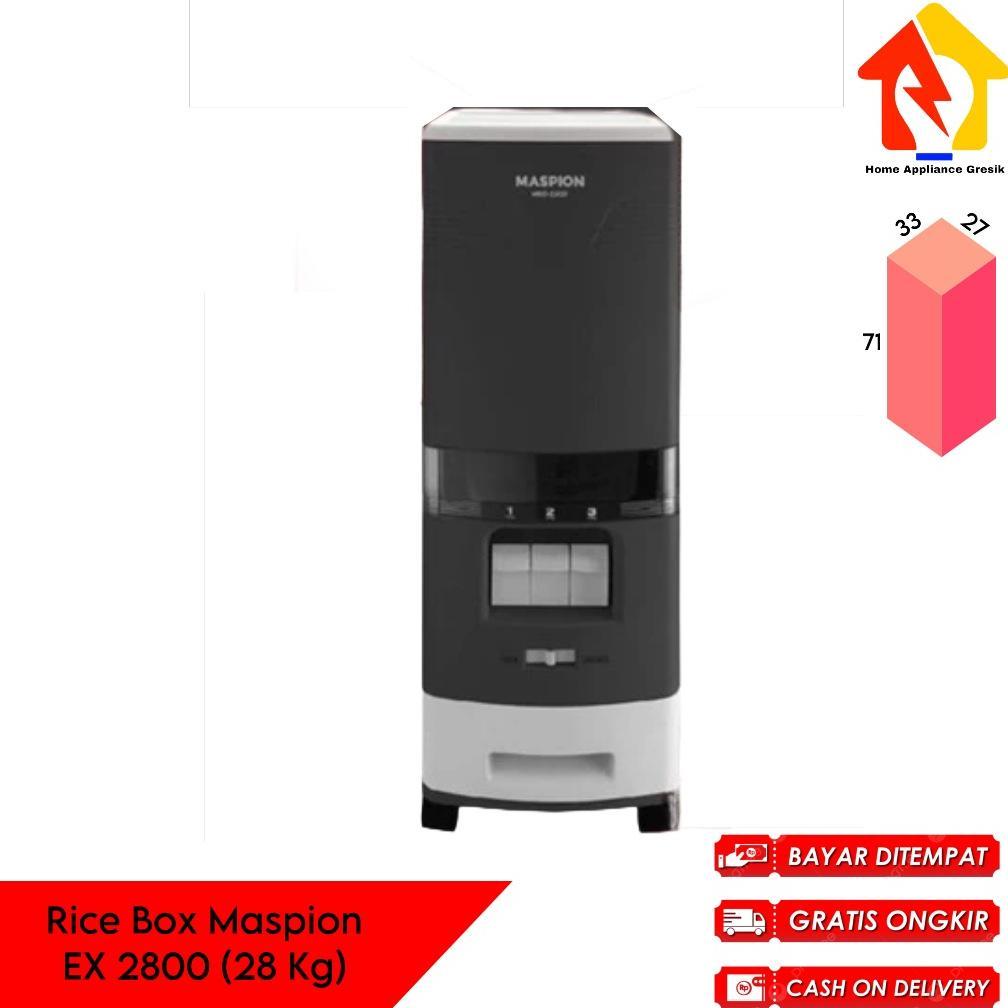 Maspion EX 2800 Rice Box Penyimpan / Tempat Beras Maspion 2800 Body Besi