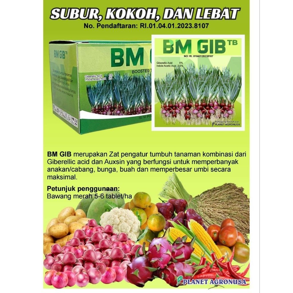 BM GIB 5 Sachet Untuk Pertumbuhan dan booster Tanaman Cepat