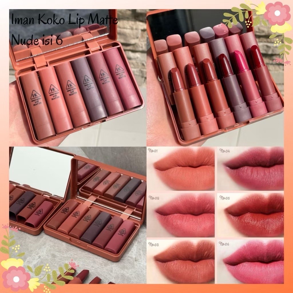 [6PCS] HASAYA GIRL MINI LIPSTIK NUDE SERIES - Longlasting (DAPAT 1 SET + KACA)