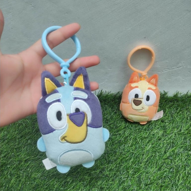 Gantungan tas/ bag charms/ gantumgan kunci boneka bluey dan bingo sepasang original bluey moose new 