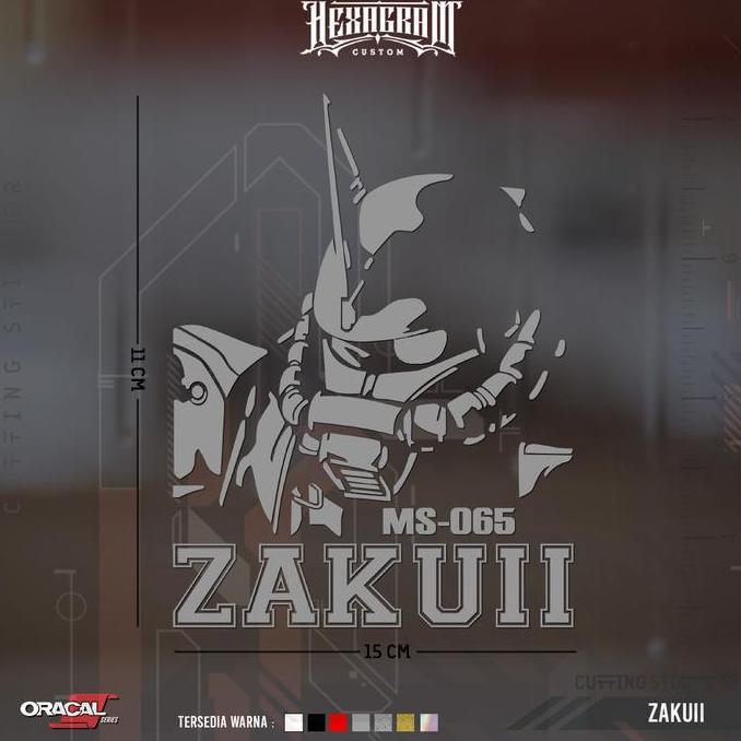 Promo Cutting Stiker Gundam MS-06S ZAKU 2 | Stiker Cutting Gundam MS-06S ZAKU 2 Diskon