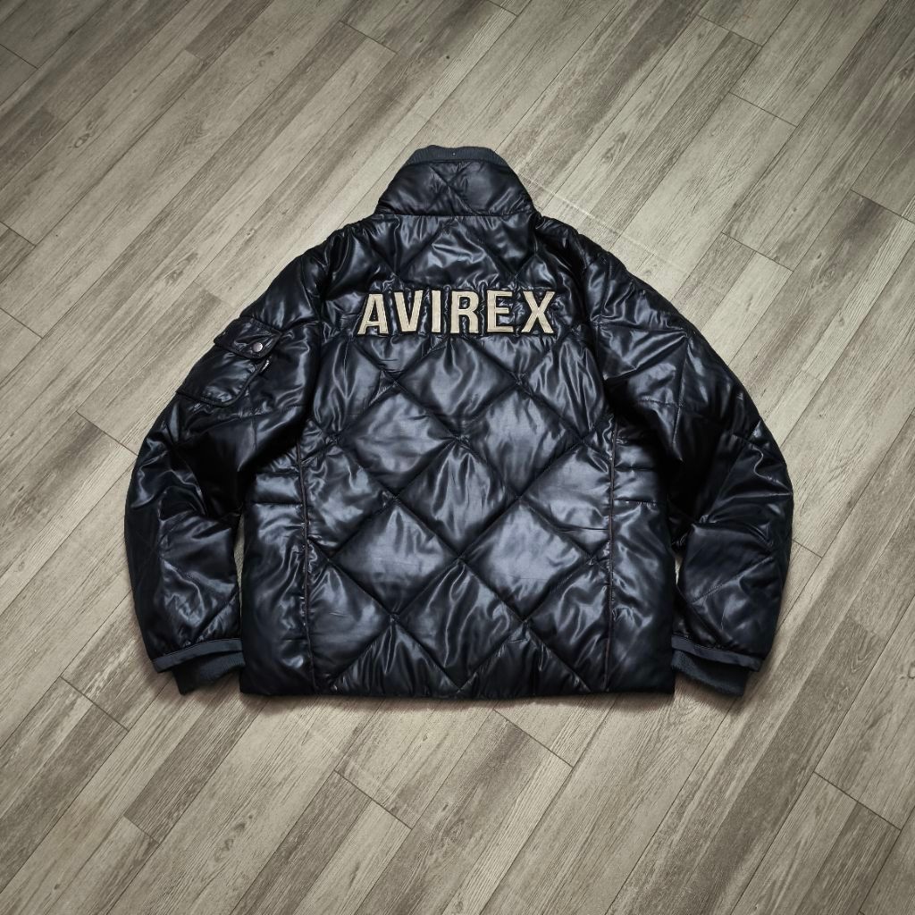 Avirex Black Diamond Stitch Puffer Jacket