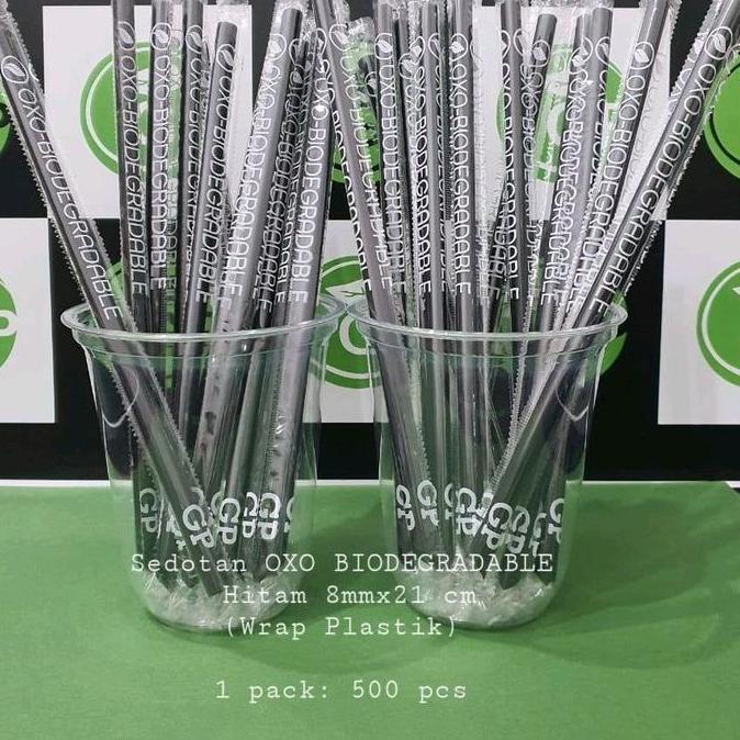 Save- Sedotan Oxo Bio 8Mmx21Cm Runcing Wrap Plastik (1 Pack 500Pcs)