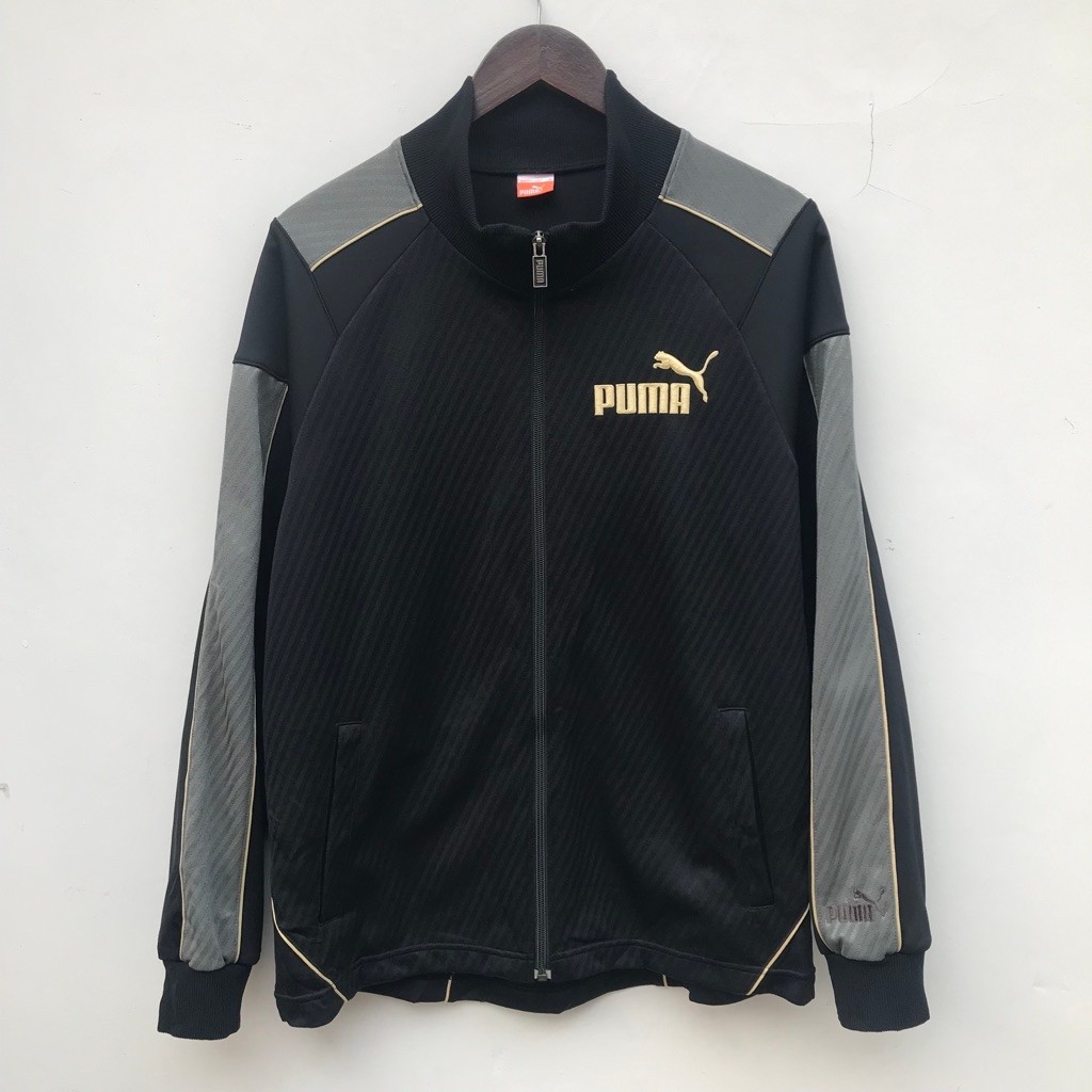 Jaket Tracktop by PUMA Track Jacket Black/Grey sz Medium