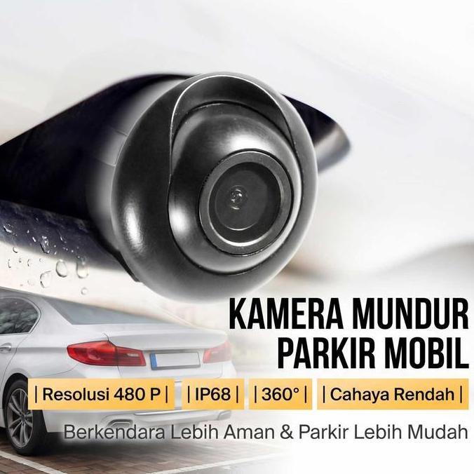 BudgetGadget Kamera Mundur Parkir Mobil Car DVR Blind Spot Camera 360 Degree Waterproof Sensor CCD K