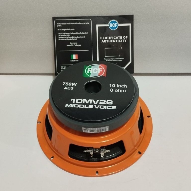 SPEAKER RCF 10 inch  10MV26 Middle Voice Middle Balap Vokal Jernih VOICE COIL 3 Inch