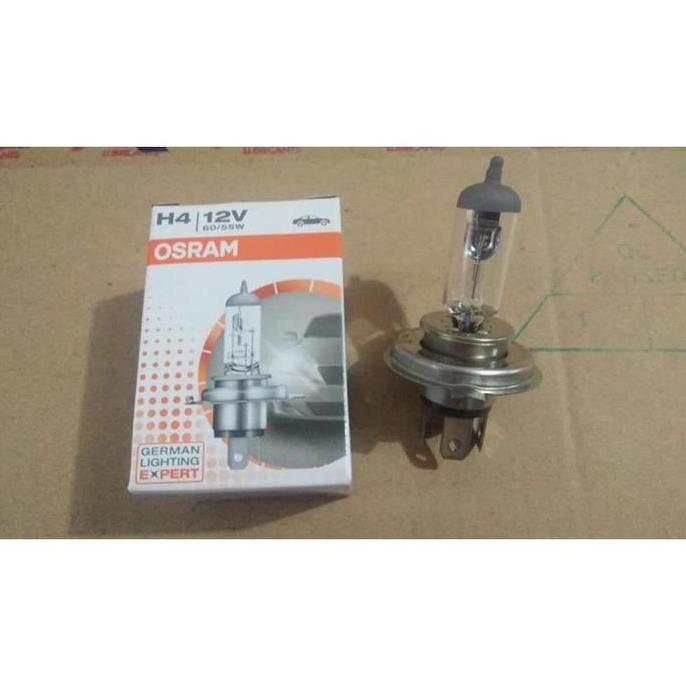Lampu Bohlam Depan Besar Mobil Halogen Bulb H4 Osram 12V 60/55W Asli