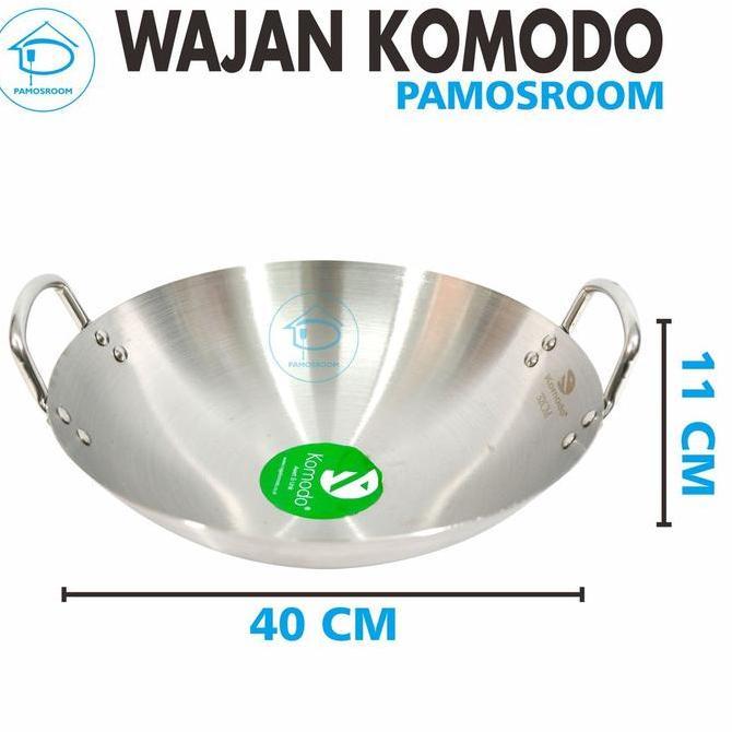 Komodo Kuali Wajan 40cm Penggorengan Stainless Steel Diameter 40cm