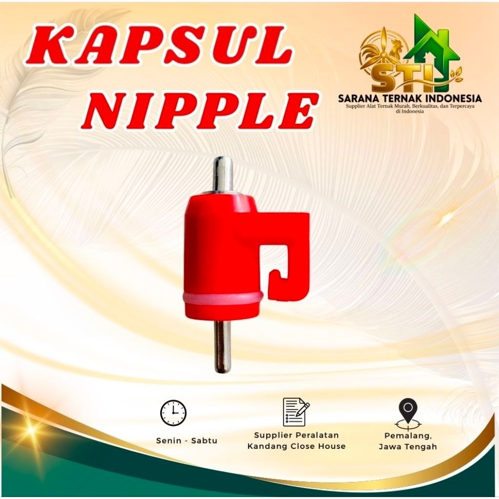 KAPSUL NIPPLE AYAM BROILER / NIPEL AYAM / KAPSUL NIPLE PEDAGING DAN PETELUR