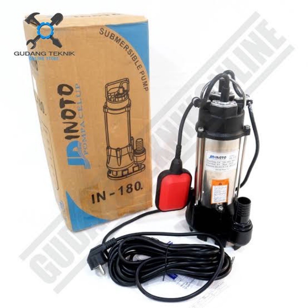 INOTO INV 180 pompa celup air kotor OTOMATIS + floating switch IN 180