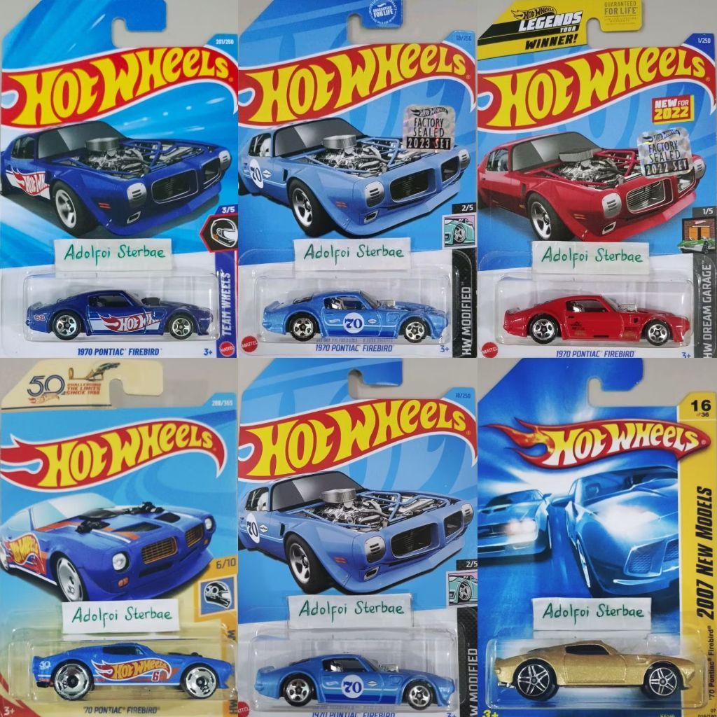 hotwheels hot wheels '70 1970 pontiac firebird hw 50 race team hw modified factory sealed 6 70 2007 