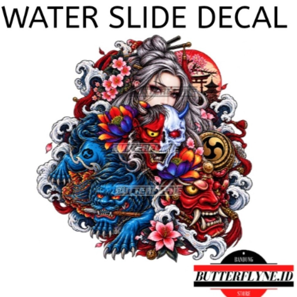 WATER DECAL HELM / DECAL SAMURAI / GEITSHA