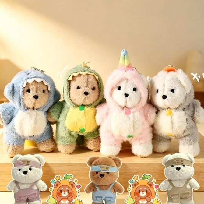Gantungan Kunci Bear Lucu Onesie /  Gantungan Tas Lucu Beruang / Hadiah Ulang Tahun / Costume Pajama